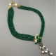 Collier agata verde smeraldo, perle coltivate, pz unico