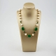 Collier perle di fiume, agata verde smeraldo