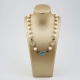 Collier perle di fiume,giada tiffany, quarzo bianco