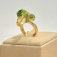 Anello quarzo verde muschiato,quarzo citrino