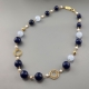 collier agata blu zaffiro