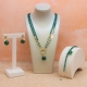 Collana regolabile in agata verde smeraldo