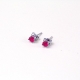 Orecchini punto luce  Zircone ruby