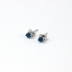 Orecchini punto luce zircone blu