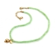 Choker quarzo rutilato verde con melina