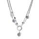 Collana ematite galvanizzata, Regolabile 45-90-cm