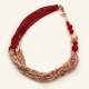 Collier agata ruby opale rosa