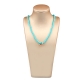 Collier pasta turchese 4 fiori