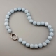 Collier acquamarina milk 14 mm lunghezza 50 cm