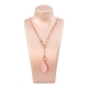 Collier Rugiada, quarzo fragola, Perle coltivate