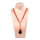 Collier Rugiada, Corallo  Bamboo, Spinello nero