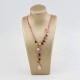 Collier Gioia, quarzo fragola, tormaline, perle coltivate