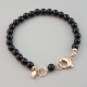 Bracciale Easy agata nera 6 mm