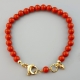 Bracciale pasta corallo rosso  6 mm