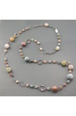 Chanel acquamarina multicolor, perle di fiume