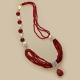 Collana agata ruby, perle di fiume